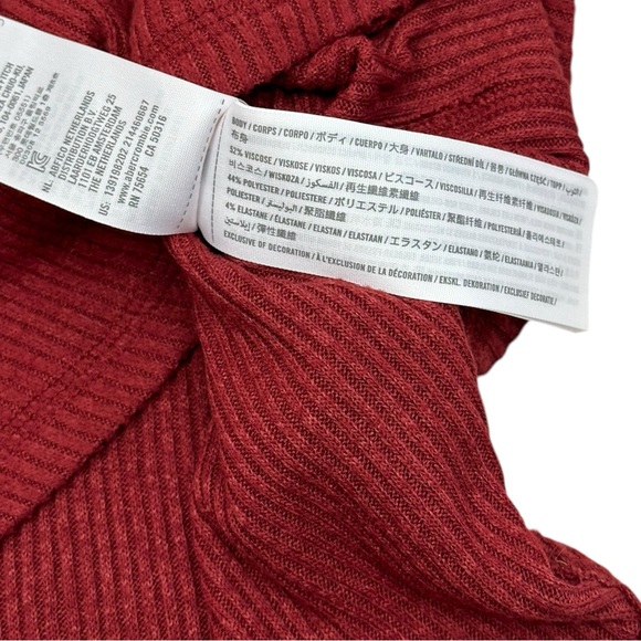 Abercrombie & Fitch Soft A&F Cozy Ribbed Knit Long Sleeve Top NWOT Large - Picture 3 of 4